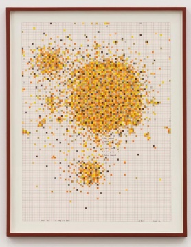 《36度7 No. 5》 68.3×53.3 cm,2018,水彩纸,水性笔,橡树木,彩色木漆
《36度7 No. 5》 68.3×53.3 cm,2018,水彩纸,水性笔,橡树木,彩色木漆