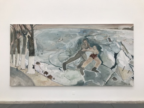 《罗马是个湖 180408》200x400cm 布面油彩 & 丙烯 2018
《罗马是个湖 180408》200x400cm 布面油彩 & 丙烯 2018