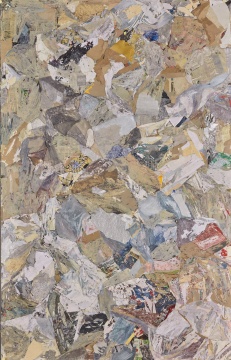 《摇摆的信仰NO.190106》,260X165cm，纸本综合材料2017-2019
