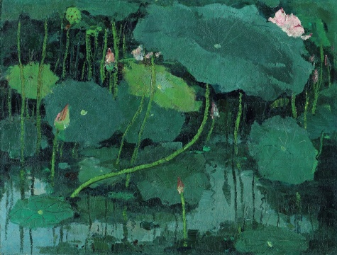 《红莲》 54×73 cm  布面油画 1974
