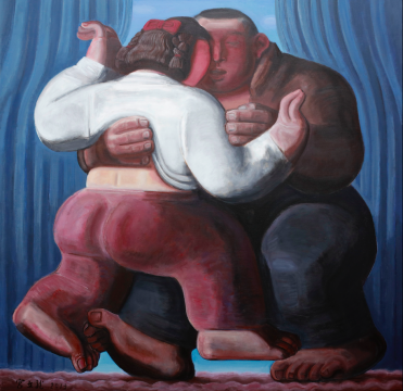 宫立龙《彩排》200x200cm 布面丙烯 2015-2019 宫立龙《彩排》200x200cm 布面丙烯 2015-2019