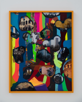 弗兰兹·艾稞曼《穿越森林 2（罗马_伊斯坦布尔_纽约_北京）》94.5×74cm 纸本综合材料 2019
