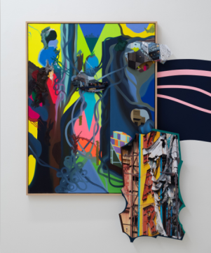 弗兰兹·艾稞曼《无名的风 2》 尺寸可变 布面油画，综合材料 2019