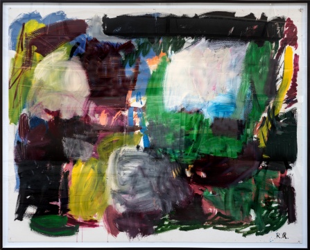 瑞纳斯·凡·德·维尔德《罗伯特·里诺 #3》纸板丙烯 202×250cm 2017 独版，图片由国王画廊提供
