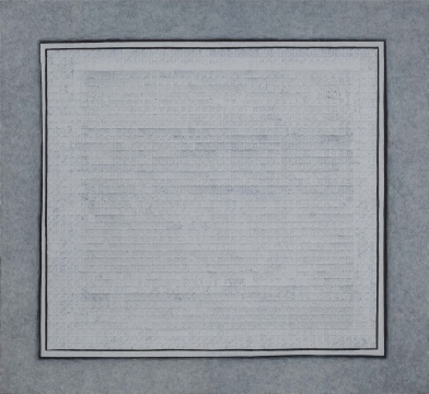 曾宏《两块白色》120×110cm 丙烯颜料 2012
