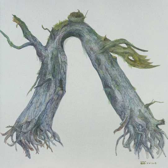 《完美的系统》 120×120cm 布面油画 2019
《完美的系统》 120×120cm 布面油画 2019