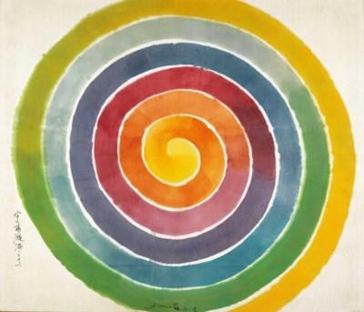 萧勤 《宇宙漩涡之十六》 113×132cm 压克力 画布 1985 2018年收藏于佳士得香港 萧勤 《宇宙漩涡之十六》 113×132cm 压克力 画布 1985 2018年收藏于佳士得香港