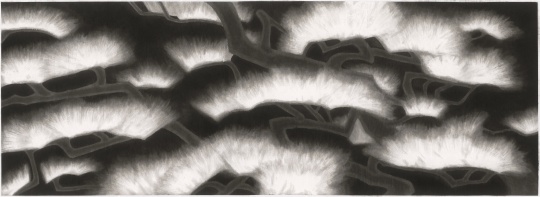 《唯见松》 223x615cm 纸本水墨 2019
《唯见松》 223x615cm 纸本水墨 2019
