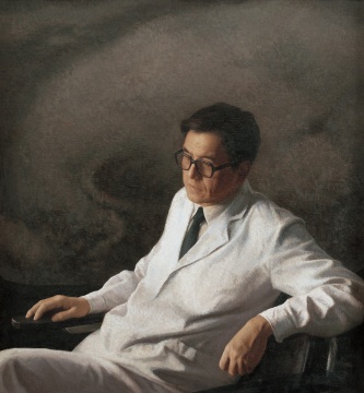 靳尚谊《医生》120×110cm 布面油彩 1987 中国美术馆藏

