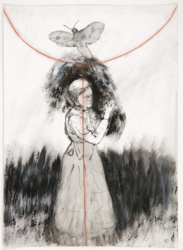 尼古拉斯·迪埃特勒 Nicolas Dieterlé 1963 法国 
《无题》45×32.5 cm  纸上墨彩与蜡笔 1992-2000 由弗里德里西·莫桑画廊提供
