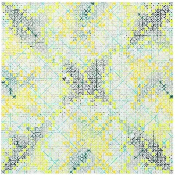 丁乙 《十示》 120×120cm 椴木板上综合材料 2019
丁乙 《十示》 120×120cm 椴木板上综合材料 2019