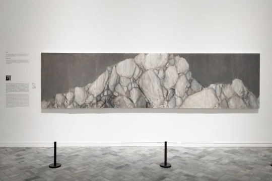 党震 《荒石》 纸本水墨设色 136×540cm 2016
党震 《荒石》 纸本水墨设色 136×540cm 2016