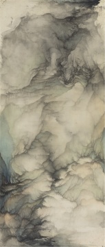 吴强 《云壑》 175×74cm 绢本水墨设色 2017
吴强 《云壑》 175×74cm 绢本水墨设色 2017