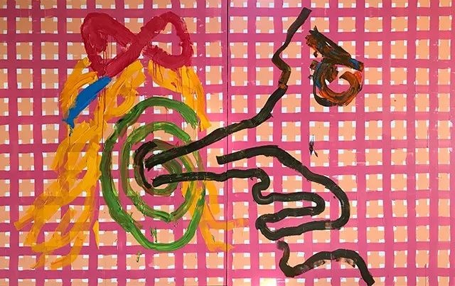 《粉色旋涡》 250x400cm 亚麻布丙烯 2017
《粉色旋涡》 250x400cm 亚麻布丙烯 2017
