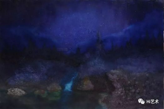 《风愈静·夜更深 》布面油画 300×200cm 2016
《风愈静·夜更深 》布面油画 300×200cm 2016