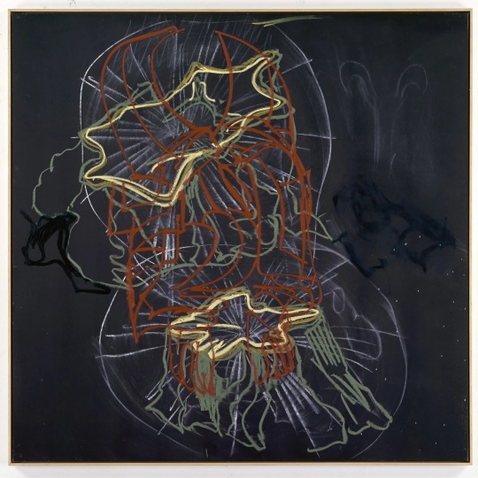 佩尔·柯克比《无题》梅森耐特纤维板上混合介质 122×120cm 2001
