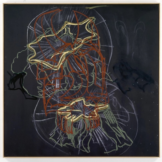 佩尔·柯克比《无题》梅森耐特纤维板上混合介质 122×120cm 2001
佩尔·柯克比《无题》梅森耐特纤维板上混合介质 122×120cm 2001