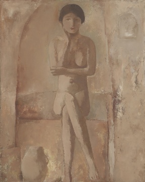 《坐着的女人体》100x80cm 布面油画 1992
《坐着的女人体》100x80cm 布面油画 1992
