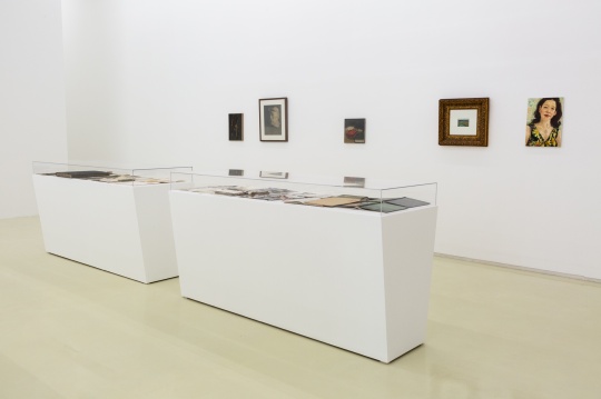 左边展柜展示了倪军1989年赴美之前的文献资料,右边展柜中则是赴美之后的生活、艺术记录。
左边展柜展示了倪军1989年赴美之前的文献资料,右边展柜中则是赴美之后的生活、艺术记录。