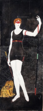 藤田嗣治 《阿西娜和老虎》 90×35cm 布面油画 1923
估价:680万-880万元
藤田嗣治 《阿西娜和老虎》 90×35cm 布面油画 1923
估价:680万-880万元