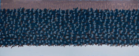 《打开折叠 2》205×506×5cm 布上丙烯 2017
《打开折叠 2》205×506×5cm 布上丙烯 2017