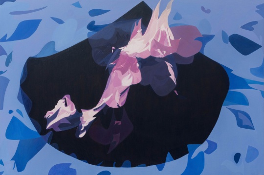 《夜火1》 200×300cm 布面油画 2019
《夜火1》 200×300cm 布面油画 2019
