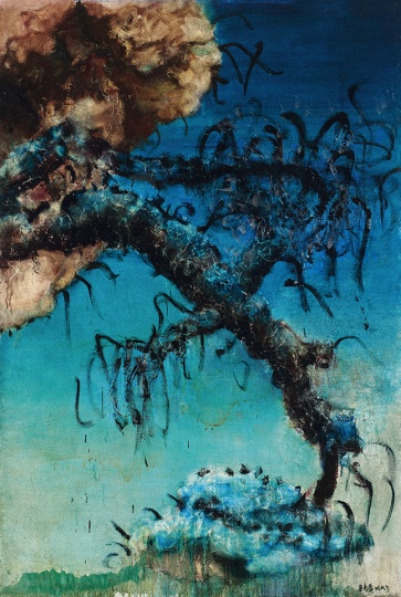 周春芽《中国风景》 194×130cm 布面油画 1993©️泰康收藏 周春芽《中国风景》 194×130cm 布面油画 1993©️泰康收藏