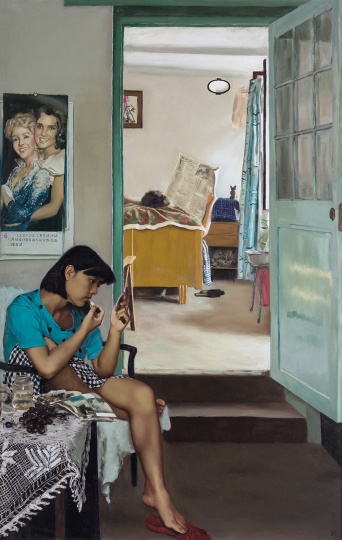 刘小东 《小豪,佩怡,小姚》 162×130cm 布面油画 2002©️泰康收藏
刘小东 《小豪,佩怡,小姚》 162×130cm 布面油画 2002©️泰康收藏