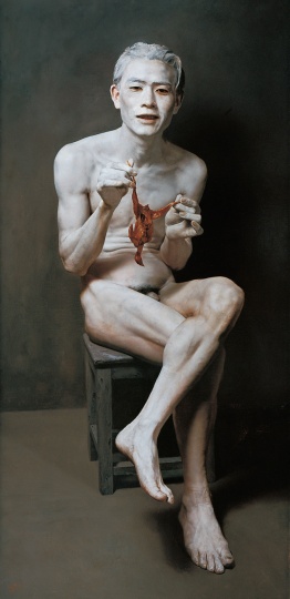 石冲 《欣慰中的年轻人》 152×74cm 布面油画 1995©️泰康收藏
石冲 《欣慰中的年轻人》 152×74cm 布面油画 1995©️泰康收藏