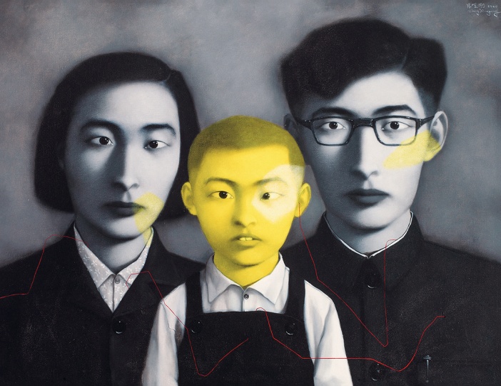 张晓刚 《血缘——大家庭:全家福》 100×130cm 布面油画 1995©️泰康收藏
张晓刚 《血缘——大家庭:全家福》 100×130cm 布面油画 1995©️泰康收藏