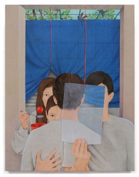阿尔万家·科斯拉维《凝视》60.96×76.2cm 丙烯脂酸绘于木板上 2018
阿尔万家·科斯拉维《凝视》60.96×76.2cm 丙烯脂酸绘于木板上 2018
