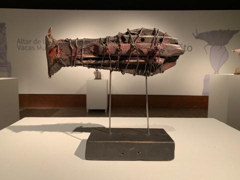古斯塔沃·费尔南德斯 《红鱼》 27×28×8cm 木头、金属和土 2019
