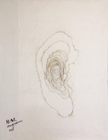张俊民《所知障4》70×90×4cm 油画布、艾火 2018
张俊民《所知障4》70×90×4cm 油画布、艾火 2018
