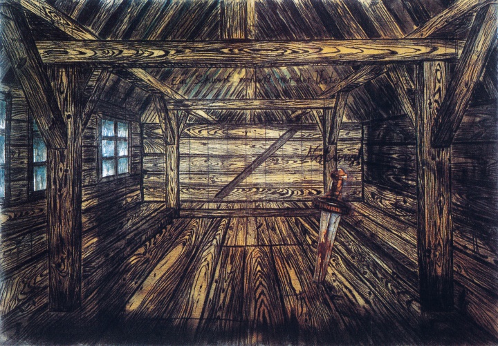 《诺托恩格》 300.5×435.5×4cm 粗麻布面油画、木炭、硬纸板炭笔拼贴 1973

