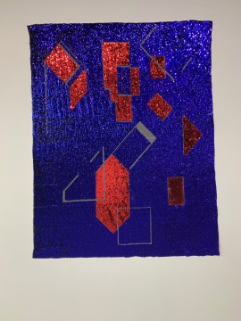 法蒂玛·罗德里哥 《无题》 250×150cm 织物上亮片 2019
