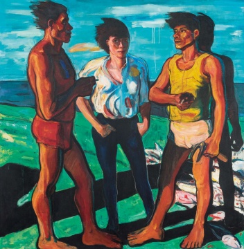 lot 1852 徐坦 《三个渔民》 170×165cm 布面油画 1987

估价：150万-250万元
