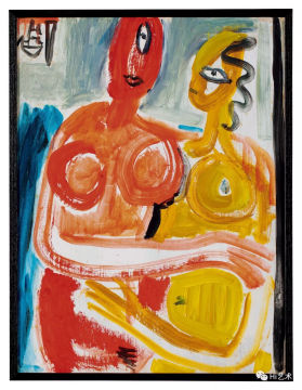 lot 2058 丁衍庸 《恋人》  60×45.5cm 布面油画 1970

估价：220万-320万元

二十世纪及当代艺术夜场
