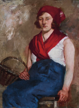 吴作人 《提篮子的少女》&nbsp;74×54cm&nbsp;&nbsp;布面油画 1932

成交价：828万元

估价：650万-850万元
