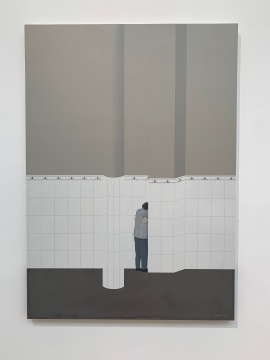 《拥抱》 155×110cm 板上综合材料 2019
