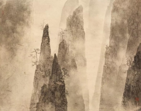 周名德《山有重屏 19617》53.5x69cm 纸本水墨 2019
周名德《山有重屏 19617》53.5x69cm 纸本水墨 2019