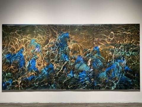 《千里江山图》200x420cm 布面油画 2018
《千里江山图》200x420cm 布面油画 2018