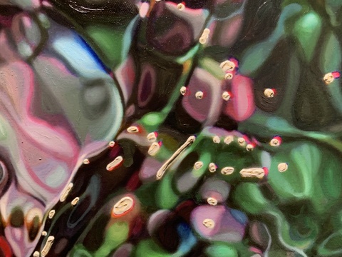 《糖豆儿一号》 229.6×160.7cm 布面油画 2019
《糖豆儿一号》 229.6×160.7cm 布面油画 2019