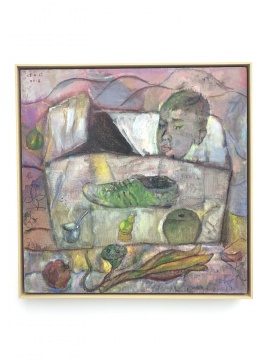 任小林 《集装箱里的旅行家》 60×60cm 布面油画 2019
任小林 《集装箱里的旅行家》 60×60cm 布面油画 2019