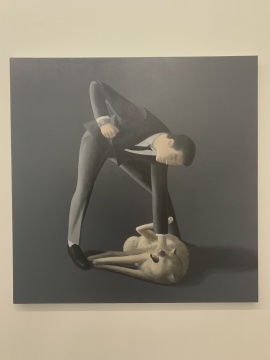 谭永勍 《痛打落水狗》 140×140cm 布面油画 2019
谭永勍 《痛打落水狗》 140×140cm 布面油画 2019