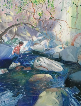 《犹豫》200×150cm 布面丙烯 2019
《犹豫》200×150cm 布面丙烯 2019