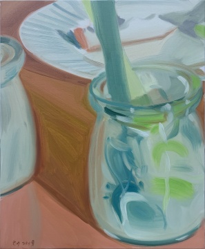 《早餐》60×50cm 布面丙烯 2019
《早餐》60×50cm 布面丙烯 2019
