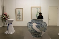 用水墨修复陶瓷  桥舍画廊开幕宿利群个展