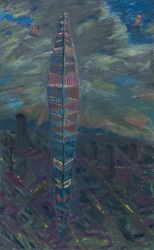 《天地之间》130×210cm 布面油画 2011
《天地之间》130×210cm 布面油画 2011
