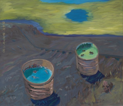 《绿洲》210×180cm 布面油画 2009
《绿洲》210×180cm 布面油画 2009