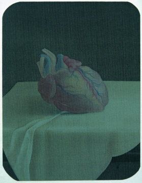 郝量《移用解剖学-5》 14×17.5cm 绢本重彩 2010 图片由艺术家提供 来自王兵先生收藏

